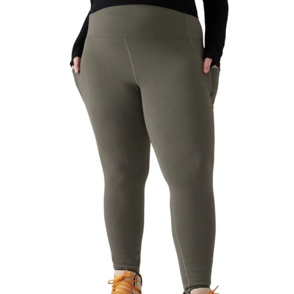 NEW Athleta Altitude Stash Tights Polartec Power‎ Stretch in Hematite Grey, 1X - Picture 1 of 12